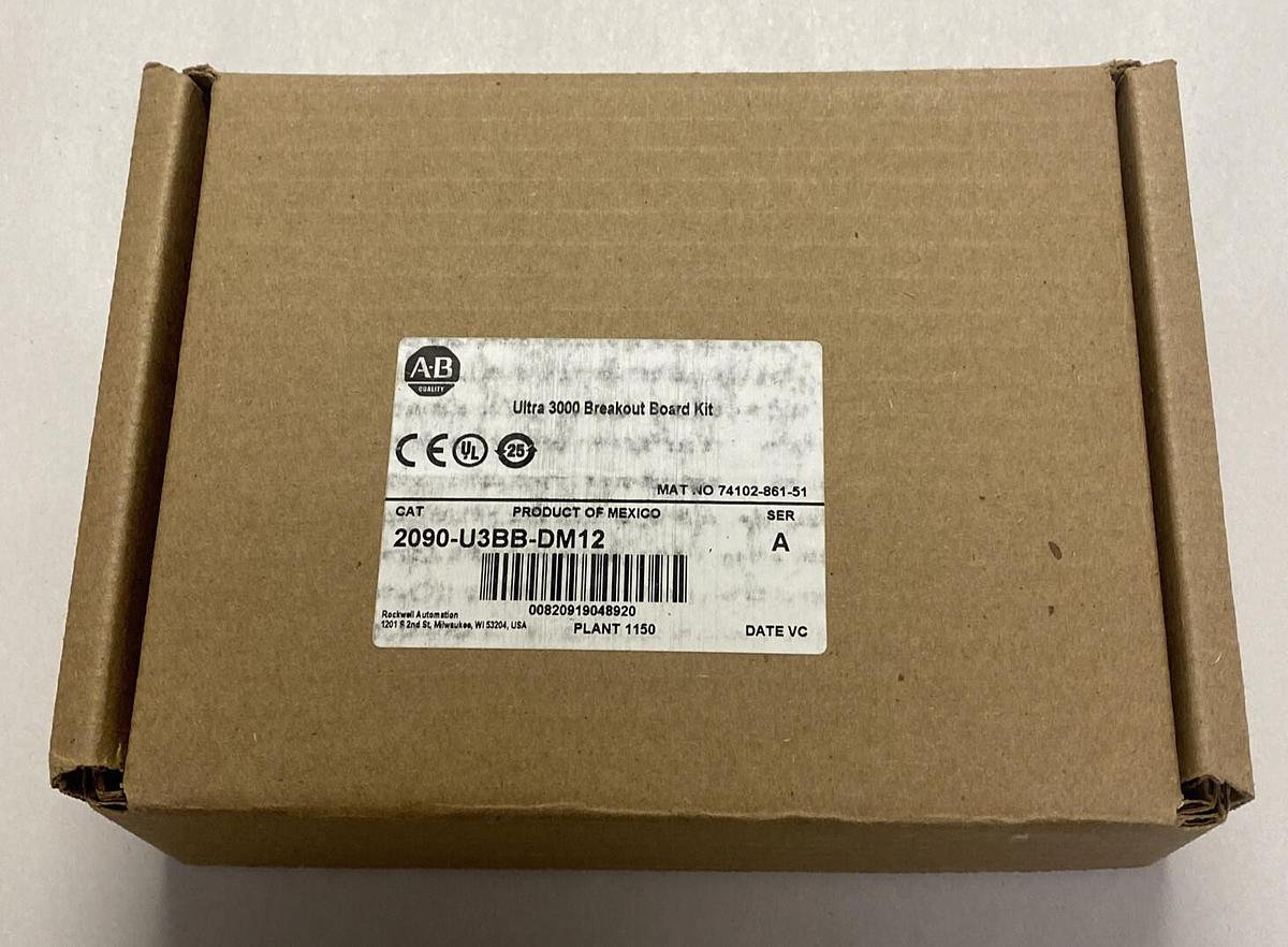 Used ALLEN BRADLEY,2090-U3BB-DM12,SER A ULTRA3000 BREAKOUT BOARD KIT NEW