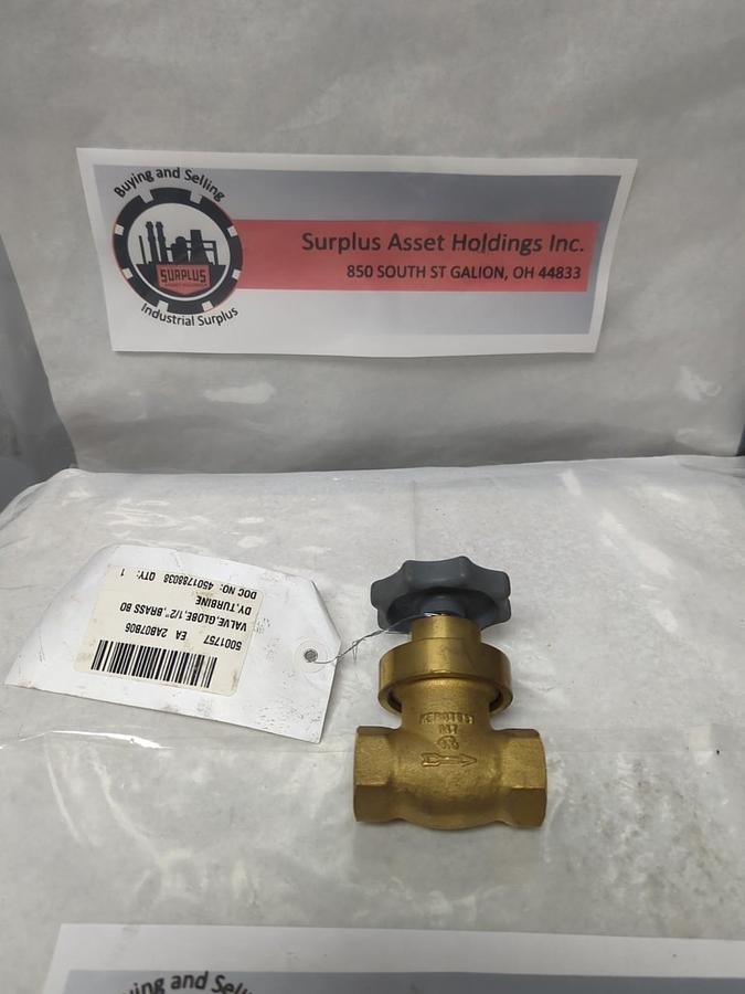 KEROTEST,147,1/2 INCH GLOBE VALVE BRASS BODY-TURBINE NOS