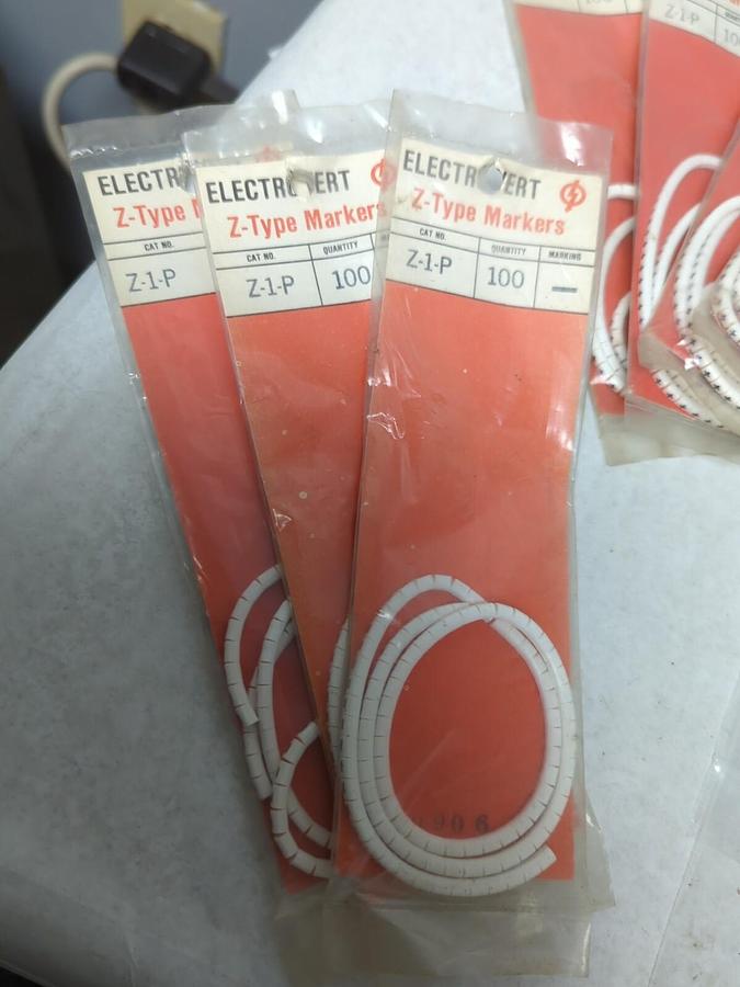 ELECTROVERT,Z-1-P,WIRE MARKERS (4 PC N) (4 PC +) (3 PC -) LOT OF 11 PACKS NOS
