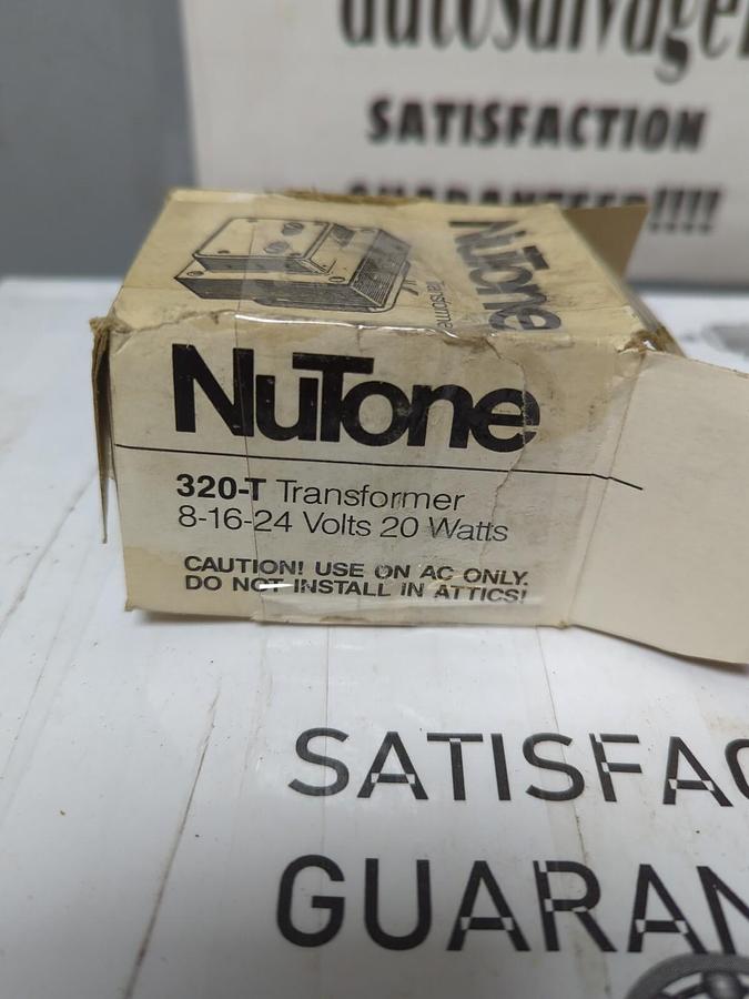 NUTONE,MODEL 320-T,TRANSFORMER 8-16-24 VOLTS 20 WATTS NOS