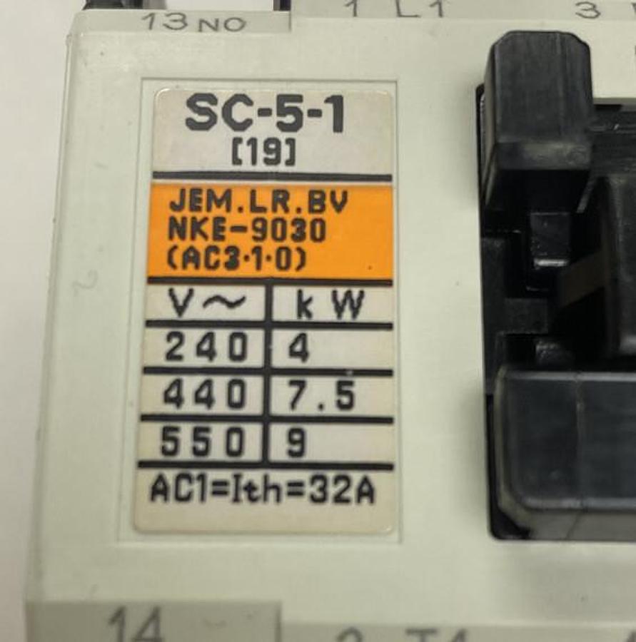 Used Fuji,4NC0H0,Contactor Type SC-5-1 20A LOT OF 2
