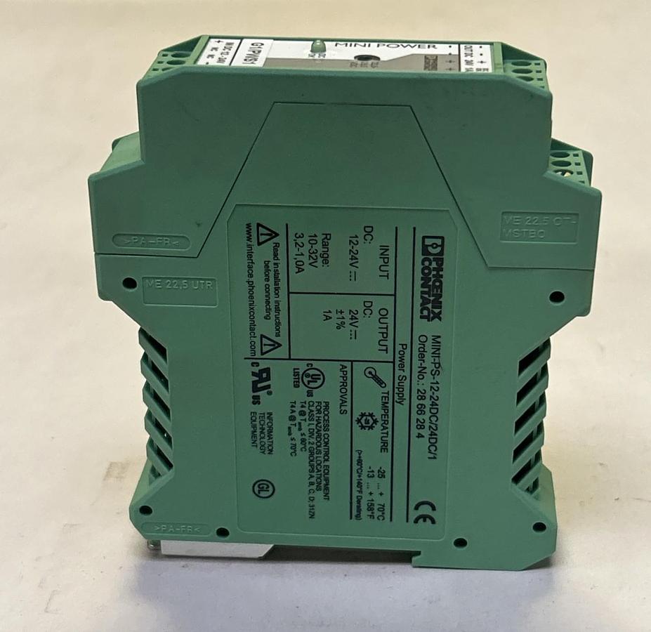 Used PHOENIX CONTACT,MINI-PS-12-24DC/24DC/1,ISOLATED DC/DC CONVERTER