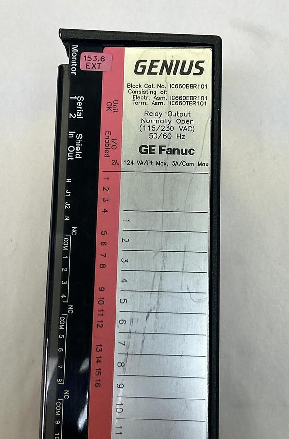 Used GE FANUC,IC660BBR101,RELAY OUTPUT GENIUS MODULE BLOCK