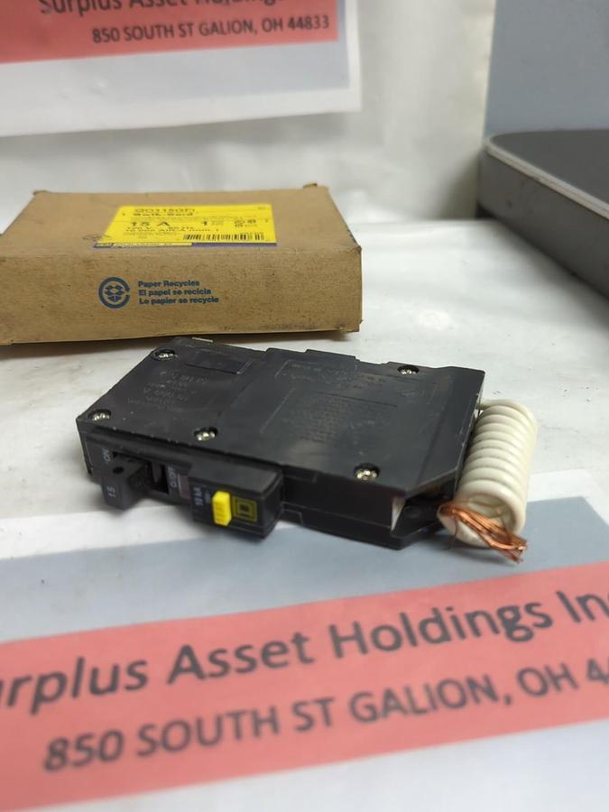 SQUARE D,QO115GFI,CIRCUIT BREAKER QUICK-GARD GROUND FAULT INTERRUPTER 15A 1-POLE