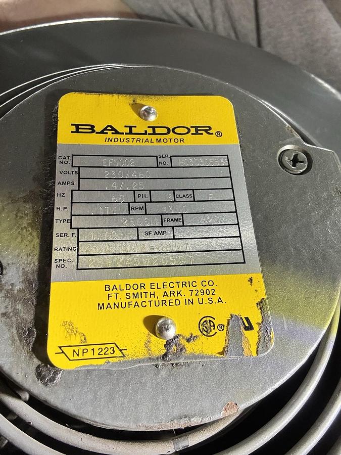 Used BALDOR,ZDM4104T,VECTOR DRIVE MOTOR 30HP 1780RPM 286TC 3PH 230/460V