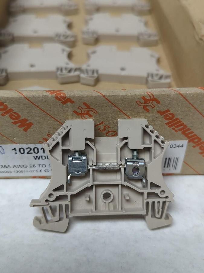 WEIDMULLER,1020100000,TERM BLOCK 600V 35A AWG 26 TO 10 WDU4 LOT OF 10 NOS