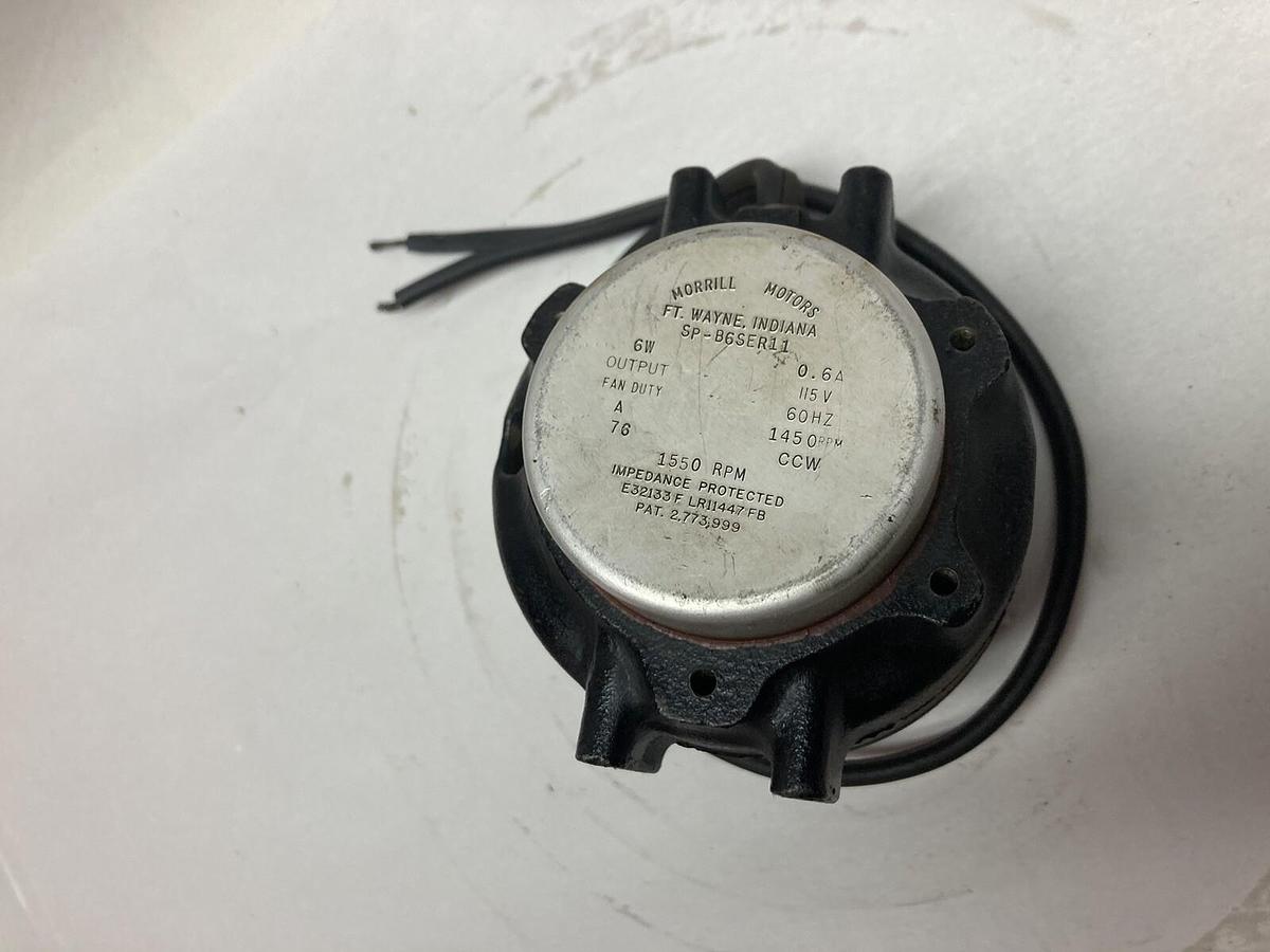 Used Morrill Motors,SP-B5MV1,Motor 1450RPM 115V