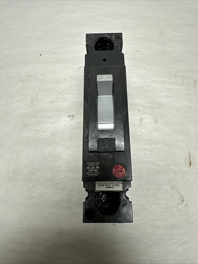 Used GE,THED113020,Circuit Breaker 227VAC 20Amp Single Pole