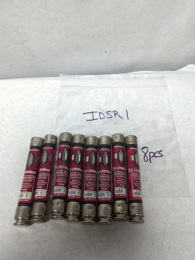 Used LITTELFUSE,IDSR1,INDICATOR 1 AMP FUSE LOT OF 8 PRE-OWNED