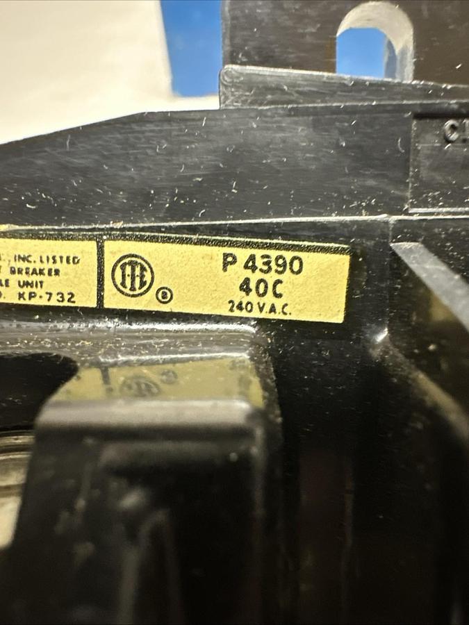 Used ITE Pushmatic,P4390,90A 3 Pole 240V Circuit Breaker