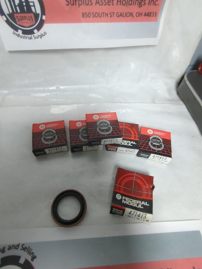 NATIONAL OIL SEAL,471413,OIL SEAL 1.24X1.752X.250 LOT OF 6 NOS