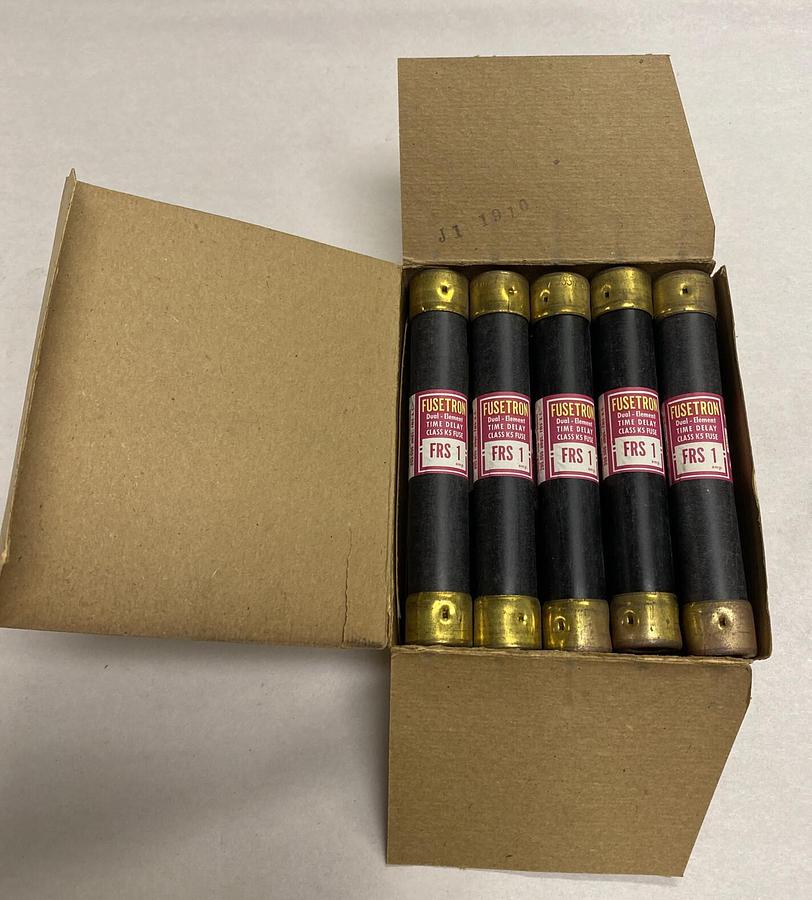 Used Bussmann,FRS-1,Fusetron  Fuse Box Of 10 NOS