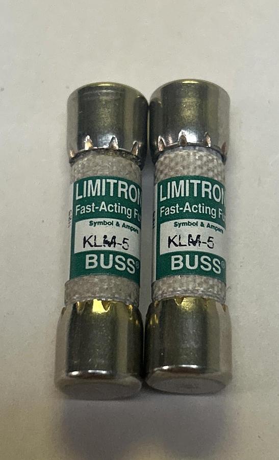 BUSSMANN,KLM-5,LIMITRON FUSE 5A LOT OF 2 NOS
