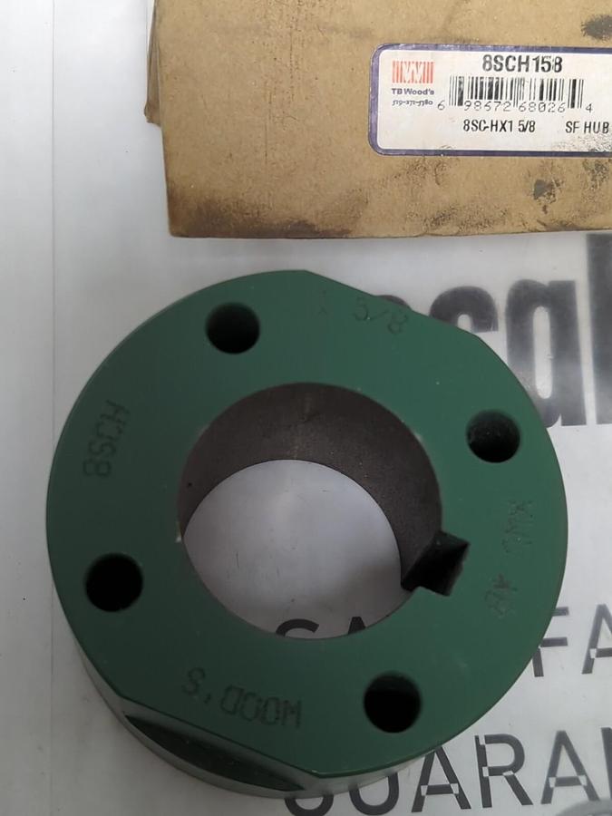 T.B. WOODS,8SCH158,8SC-HX1-5/8 INCH SLEEVE COUPLING/SPACER HUB MISSING HARDWARE