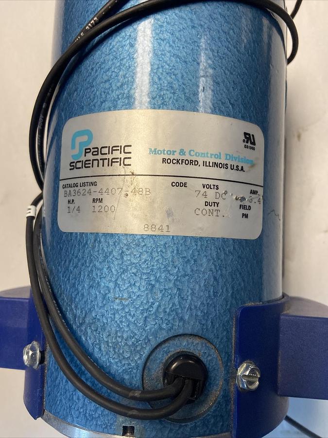 Pacific Scientific,BA3624-4407-48B,1/4Hp Motor 1200RPM 74DC
