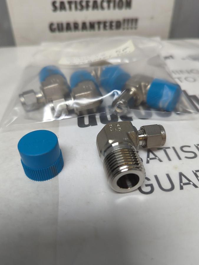 SWAGELOK,SS-400-2-8,MALE ELBOW 1/4TX1/2MNPT LOT OF 5 NOS