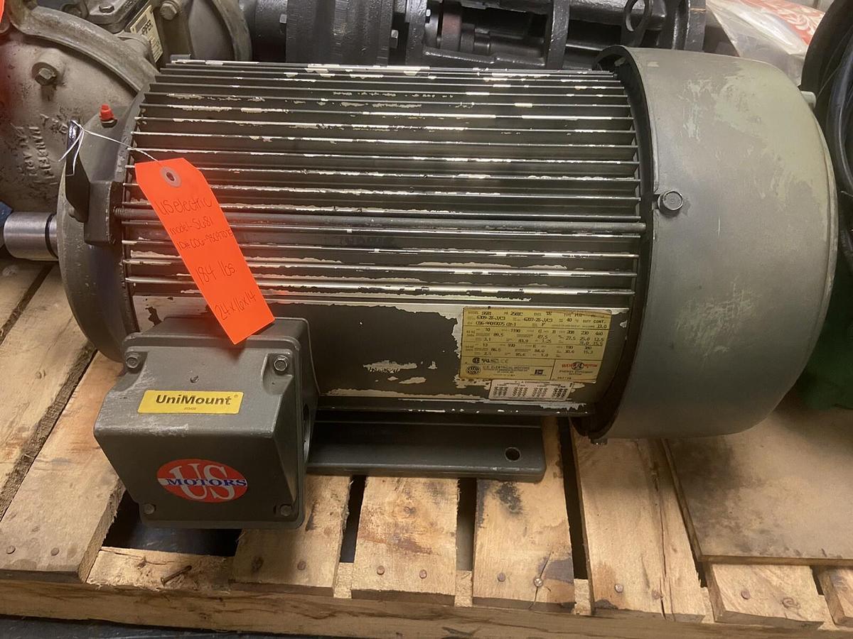 US MOTORS,S681,10HP MOTOR 1190RPM 208-230/460V 256TC