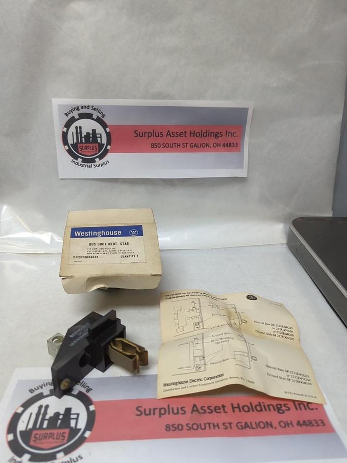 WESTINGHOUSE,2528D04G03,BUS DUCT NUET STAB NOS
