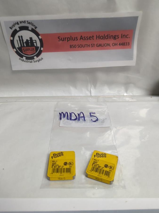 COOPER BUSSMANN,MDA-5,5 AMP FUSE LOT OF 10 NOS