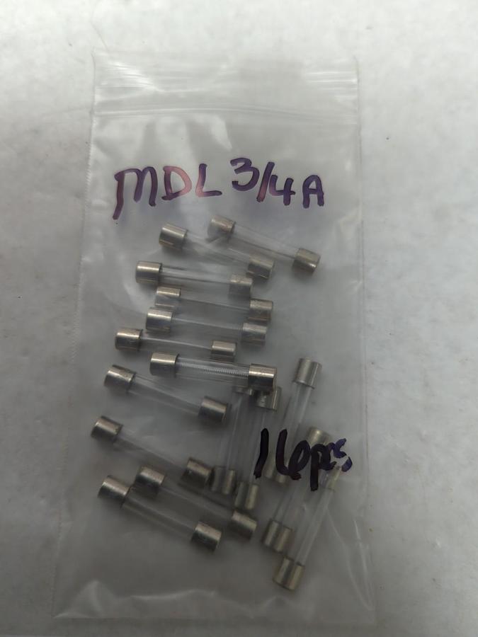 COOPER BUSSMANN,MDL-3/4A,TIME-DELAY 3/4 AMP FUSE LOT OF 16 NOS