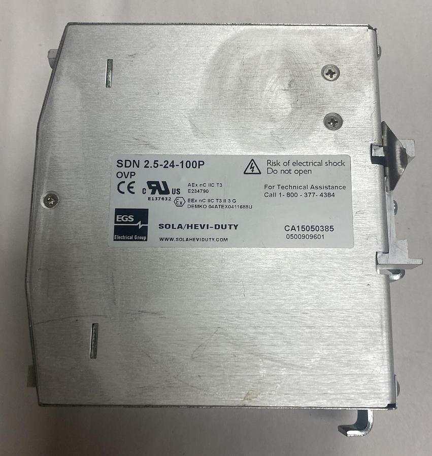 Used SOLA,SDN 2.5-24-100P,Power Supply  24VDC 2.5A