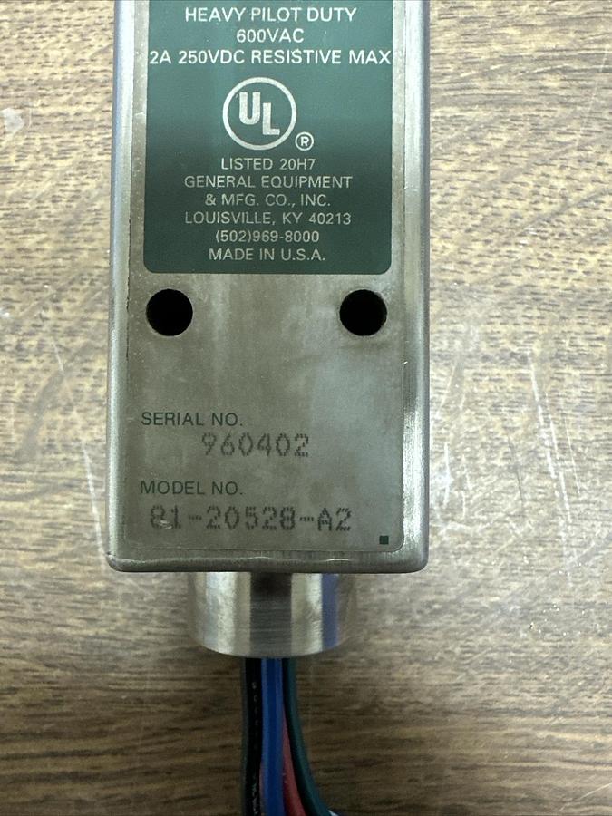Used Topworx,81-20528-A2,Proximity Limit Go Switch