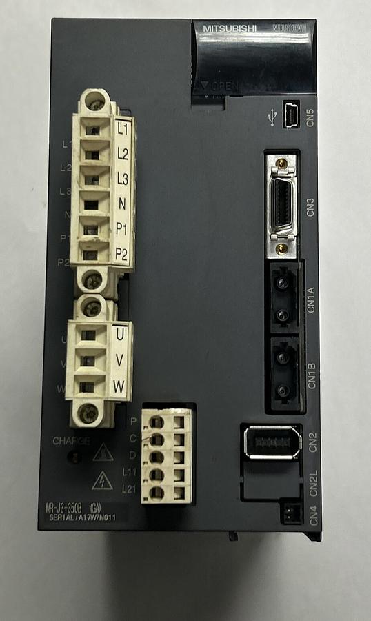 Used MITSUBISHI,MR-J3-350B,AC SERVO AMPLIFIER 3.5KW 17A