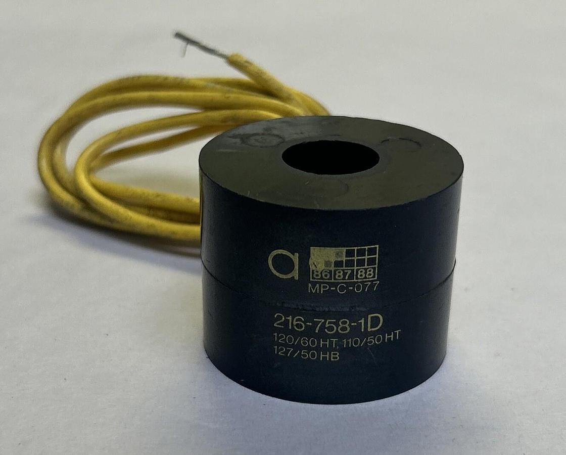 ASCO,216-758-1D,SOLENOID VALVE COIL NOS