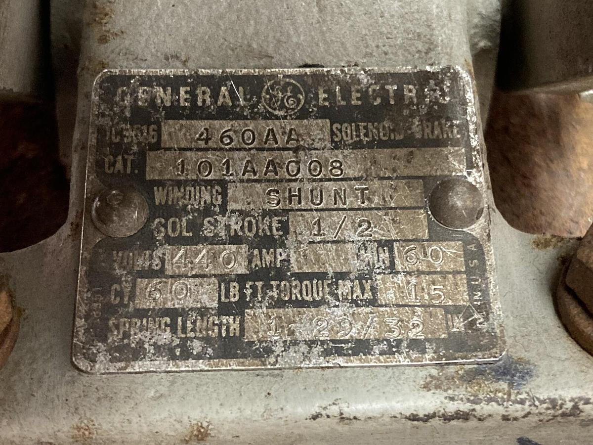 Used General Electric,IC9516460AA,3-1/2" Crane Drum Brake 440V 1/2 Inch Stroke