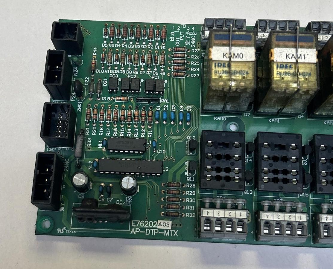 Used MORI SEIKI,AP-DTP-MTX,RELAY CONTROL CIRCUIT BOARD