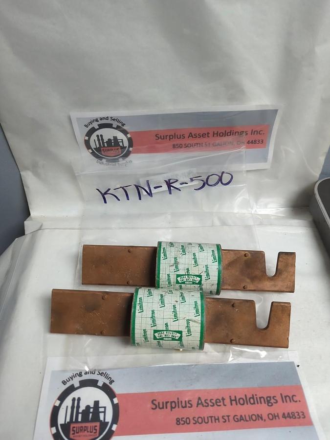 Used COOPER BUSSMANN,KTN-R-500,LIMITRON FUSE500 AMP LOT OF 2 NOS