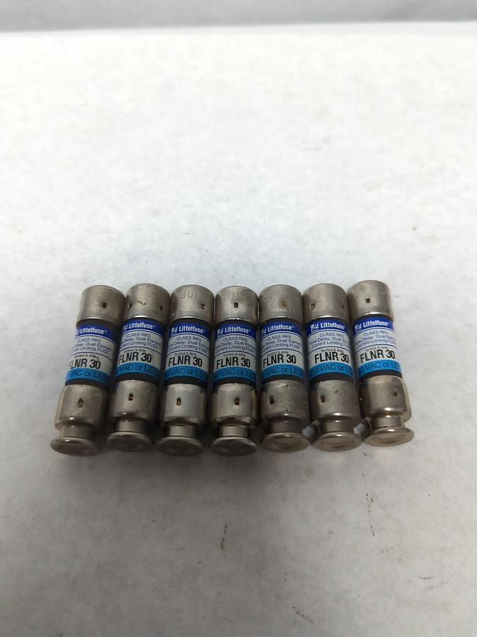 LITTELFUSE,FLNR 30,CLASS RK5 FUSE 30 AMP LOT OF 7 NOS