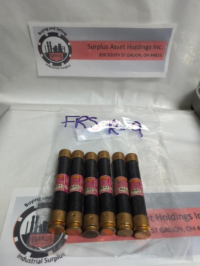 Used COOPER BUSSMANN,FRS-R-9,FUSETRON 9 AMP FUSE LOT OF 6 PRE-OWNED