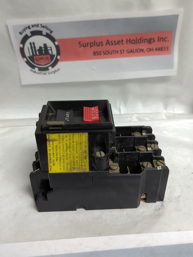 Used SQUARE D,2510-MB022,MANUAL STARTER SERIES B SIZE M-0 PRE-OWNED