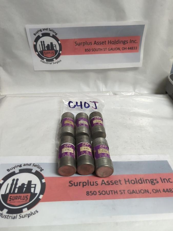 Used G&C,C40J,FUSE 40 AMP LOT OF 6 PRE-OWNED