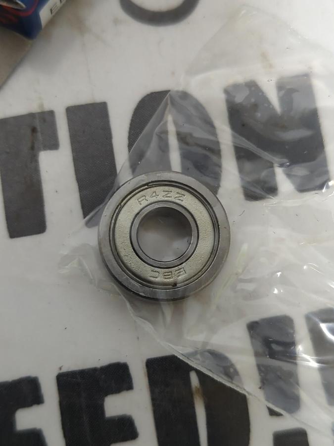 EBC,R4ZZ,SHIELDED MINIATURE BEARING 1/4 INCH BORE 5/8 INCH OD LOT OF 50 NOS