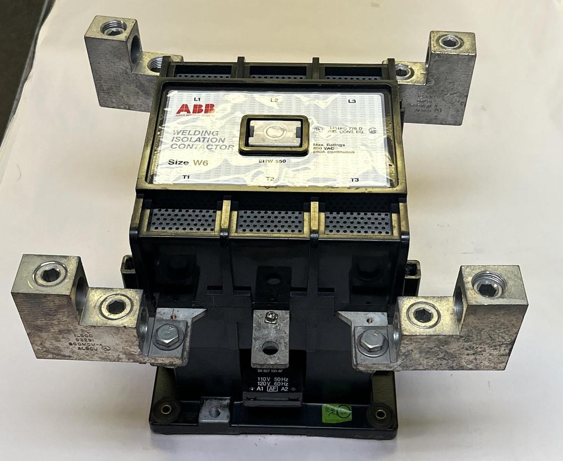 Used ABB,EHW550,WELDING ISOLATION CONTACTOR SIZE 6 600A 600V