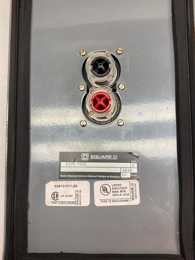 Used Square D,2510 MCA3,Manual Motor Starter 27A Thermal Protection Ser C 24N-W