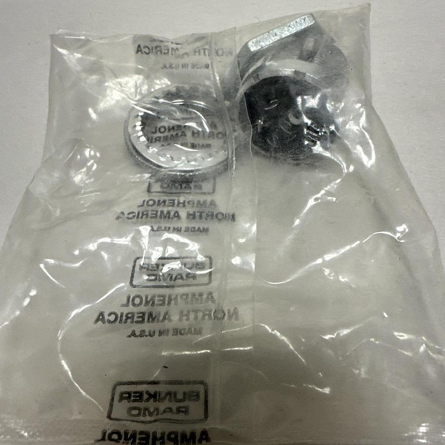 Used Amphenol,91-PC6F,6 Pin Female Microphone Panel Mount Connector