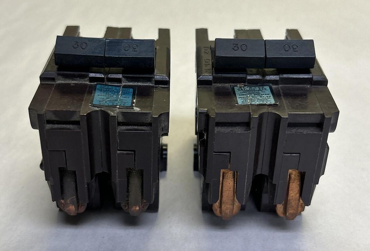 Used FEDERAL PACIFIC,NA230,CIRCUIT BREAKER 30A 120/240V 2P LOT OF 2