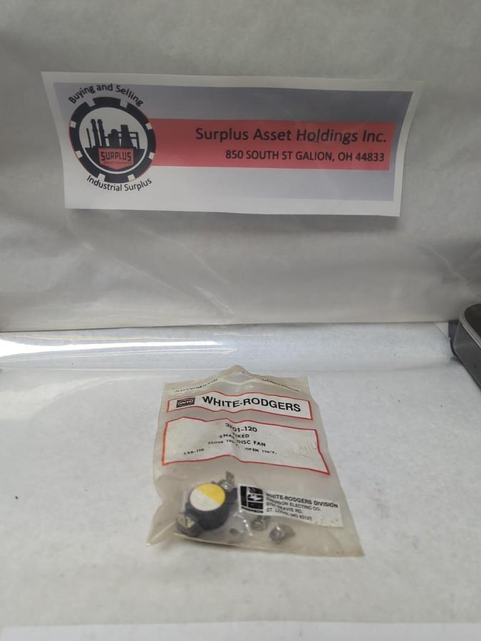 WHITE-RODGERS,3F01-120,FIXED SNAP DISC FAN CLOSE 120°F OPEN 110°F NOS