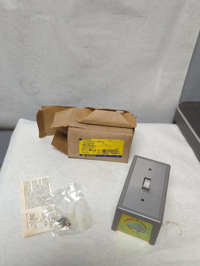 SQUARE D,2510FG2,FHP MANUAL MOTOR STARTER NEMA 1 ENCLOSURE NOS