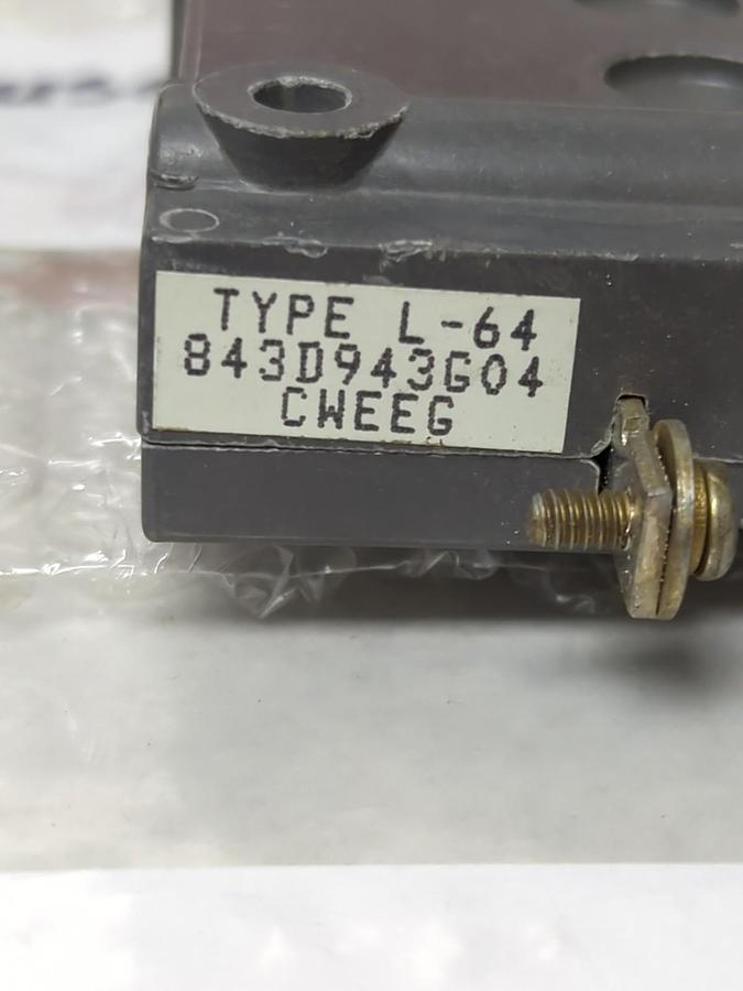 WESTINGHOUSE,8430943,ELECTRICAL INTERLOCK TYPE L-64 600V MAX 200 VA MAX NOS