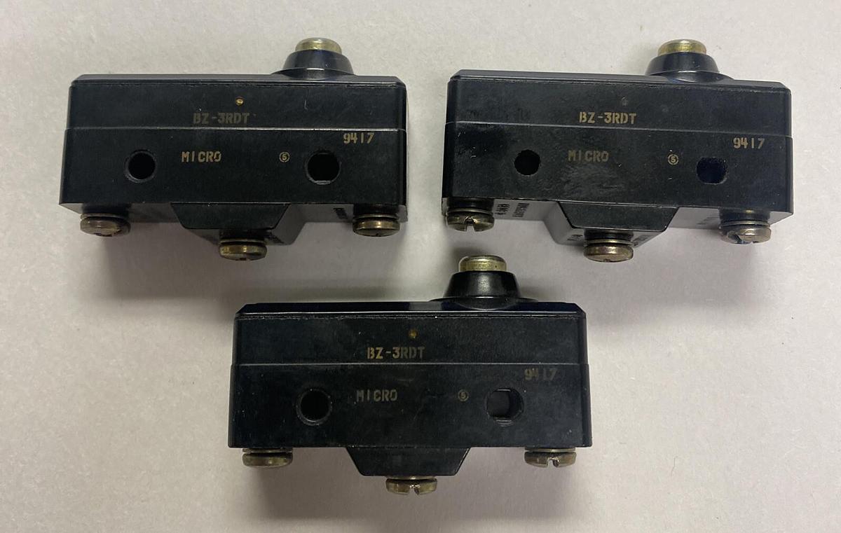 HONEYWLL MICRO SWITCH, BZ-3RDT,SWITCH LOT OF 3 NOS