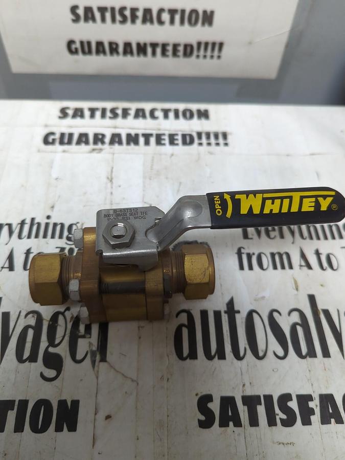 WHITNEY,B-63TS12,3/4 INCH BALL VALVE 1500 PSI NOS