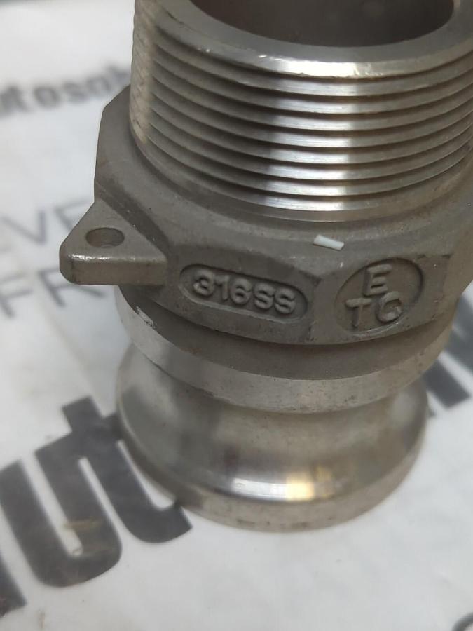 CAMLOCK,1-1/2 IN(F) ,STYLE F MALE COUPLER STAINLESS STEEL NOS