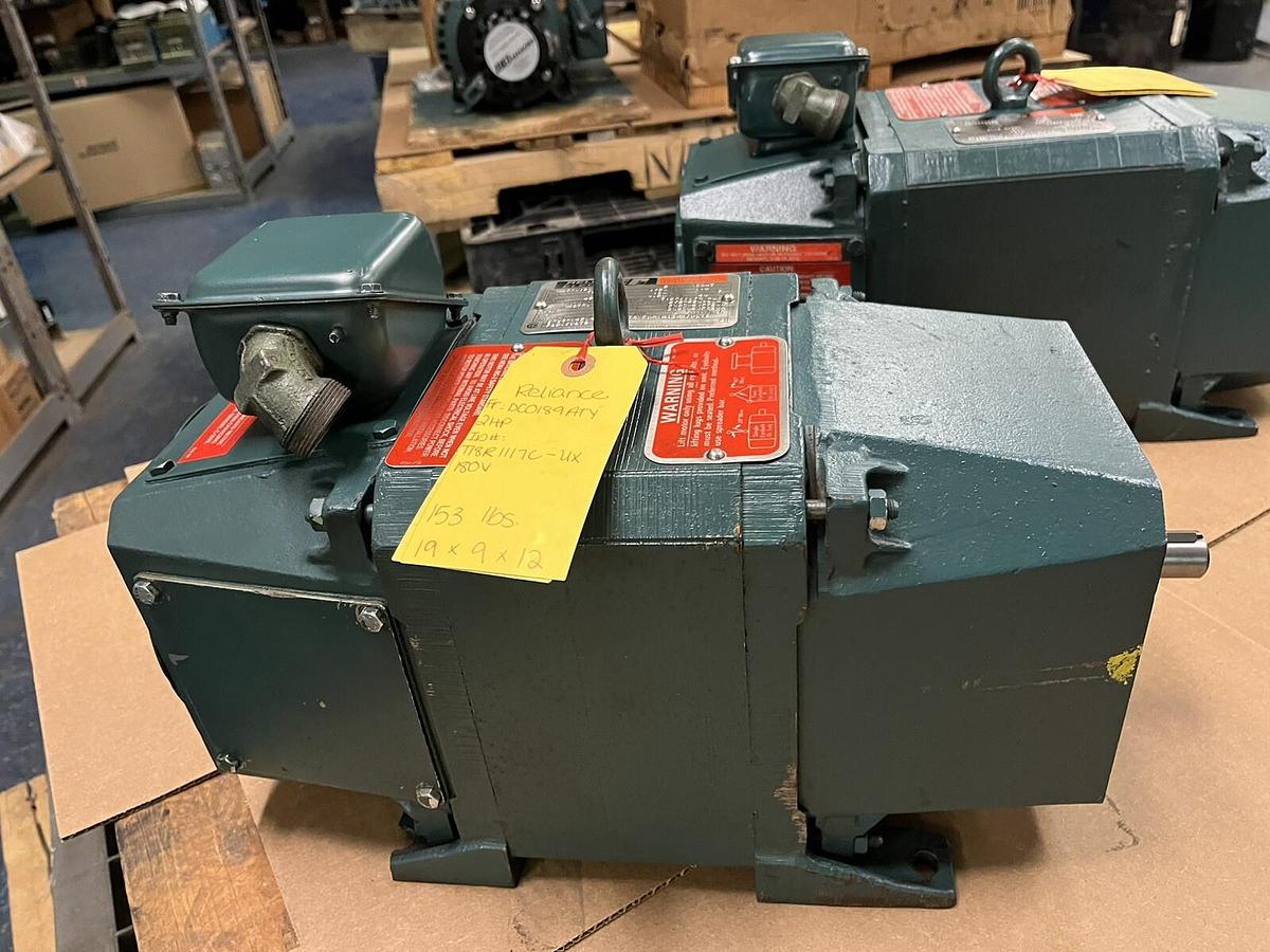 Used RELIANCE,DC0189ATY,RPM III DC MOTOR 2HP 1750RPM 180VDC