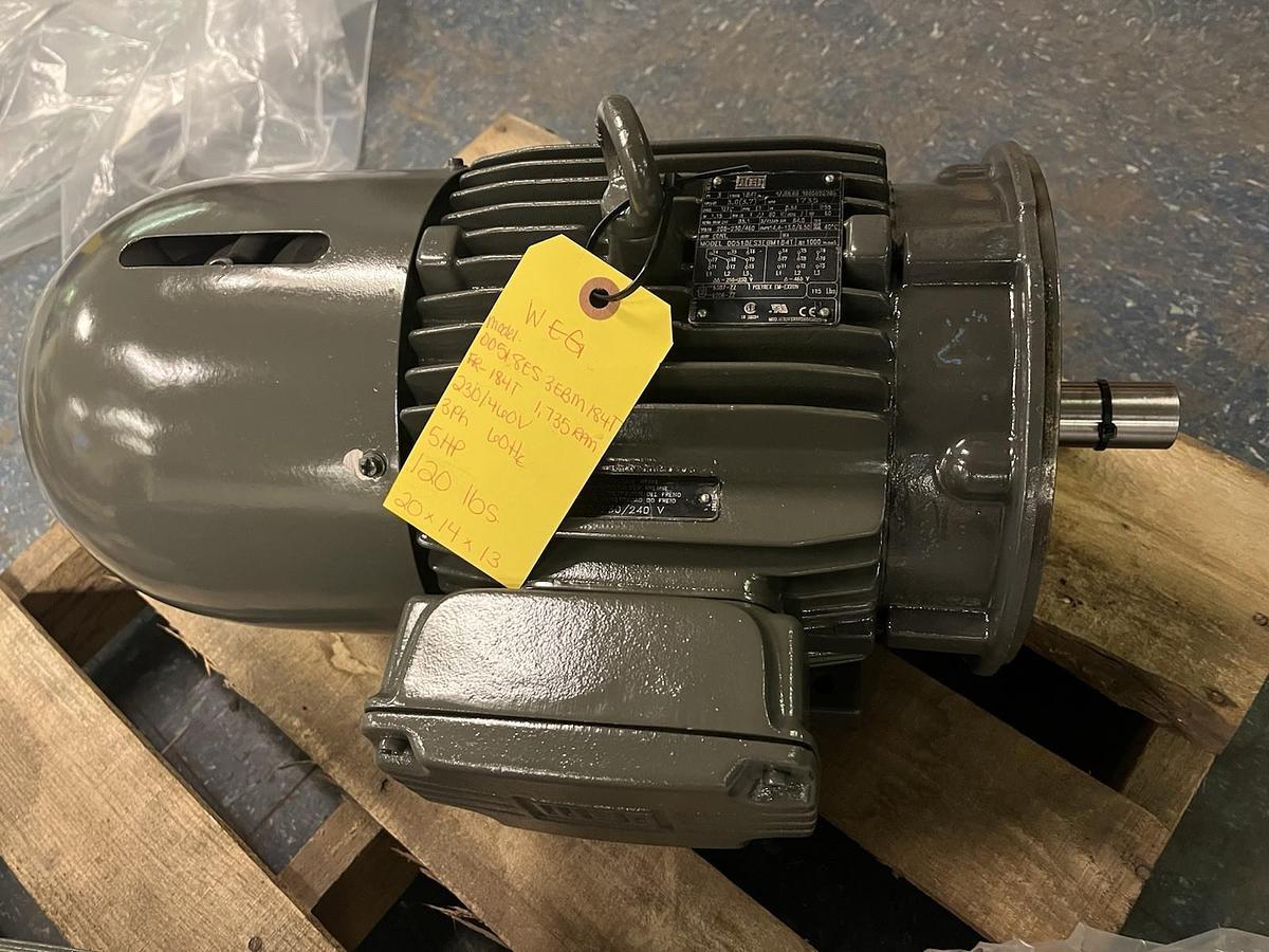 WEG,00518ES3EBM184T,BRAKE MOTOR 5HP 1735RPM 3PH 184T