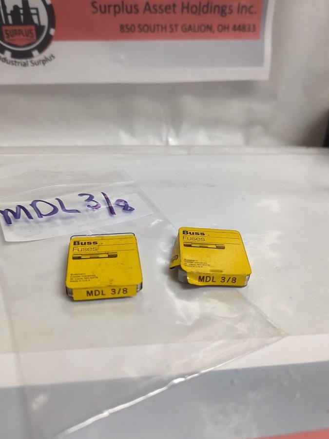 COOPER BUSSMANN,MDL-3/8,3/8 AMP FUSE LOT OF 10 NOS