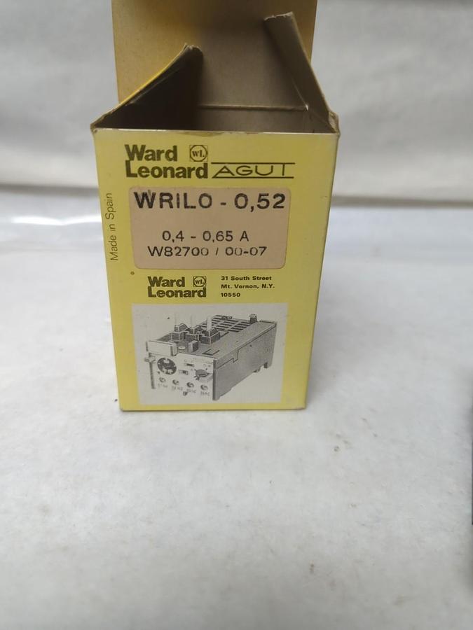 WARD LEONARD,WRILO-0,52,OVERLOAD RELAY 0.4-0.65A NOS